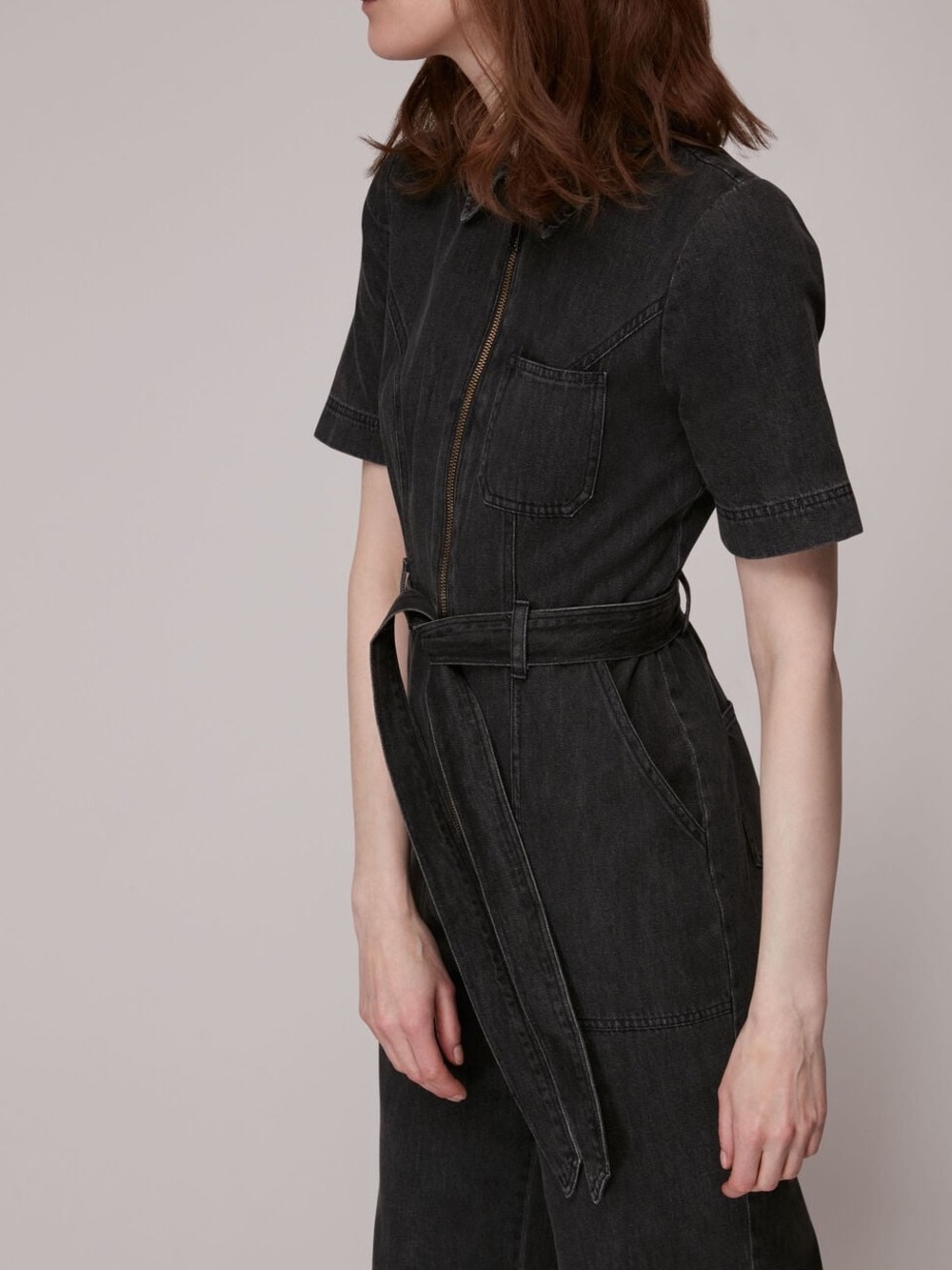 NWT En Saison Aaliyah Black Denim Jumpsuit - Size Small - Picture 4 of 12